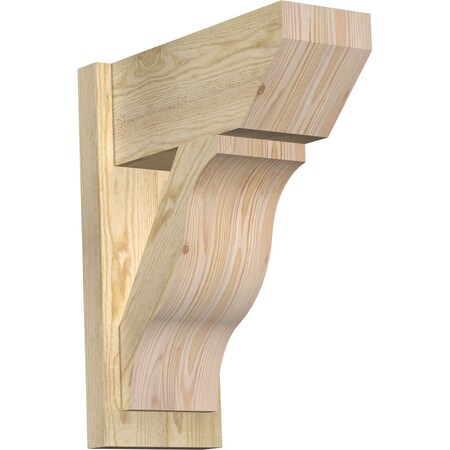 Ekena Millwork Funston Slat Rough Sawn Outlooker, Douglas Fir, 8"W x 18"D x 22"H OUT08X18X22FST06RDF